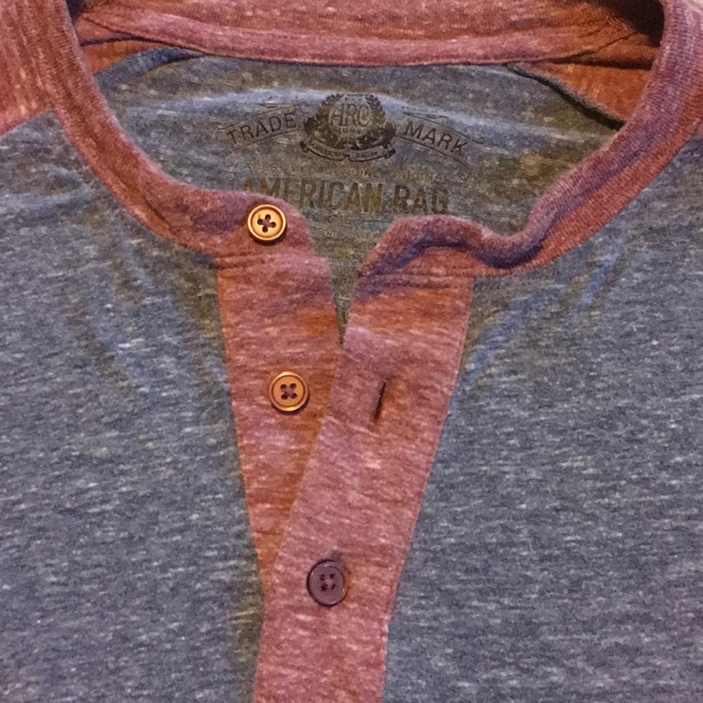 Men’s American Rag Tee Shirt Red & Blue  size Lrg - Picture 3 of 4